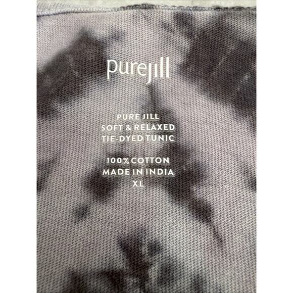 J. Jill Pure Jill Soft & Relaxed Tie-Dyed Tunic Knit Top Size XL Casual Boho - Picture 4 of 6